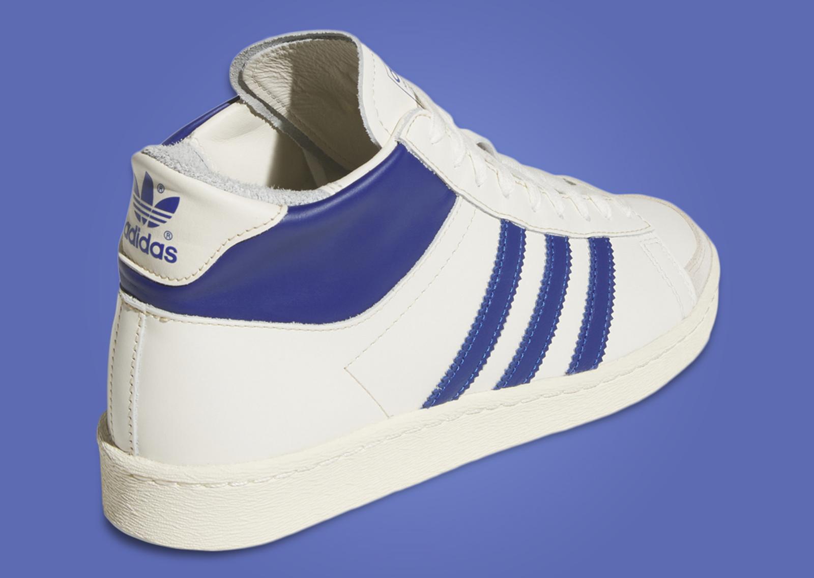 adidas Jabbar Hi Off White Collegiate Royal Heel Angle