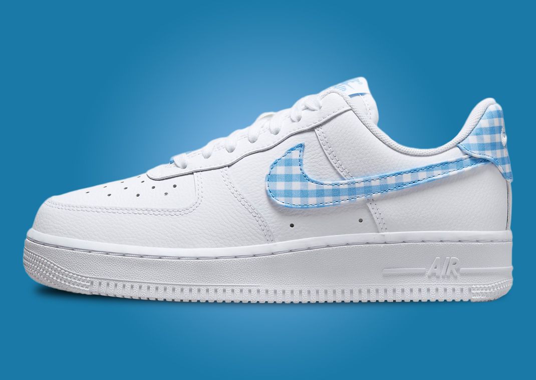 Air force ones with blue sales check