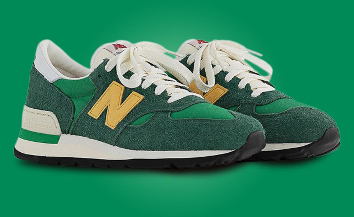 The New Balance 990v1 Made In USA By Teddy Santis Green Yellow Drops March 30th