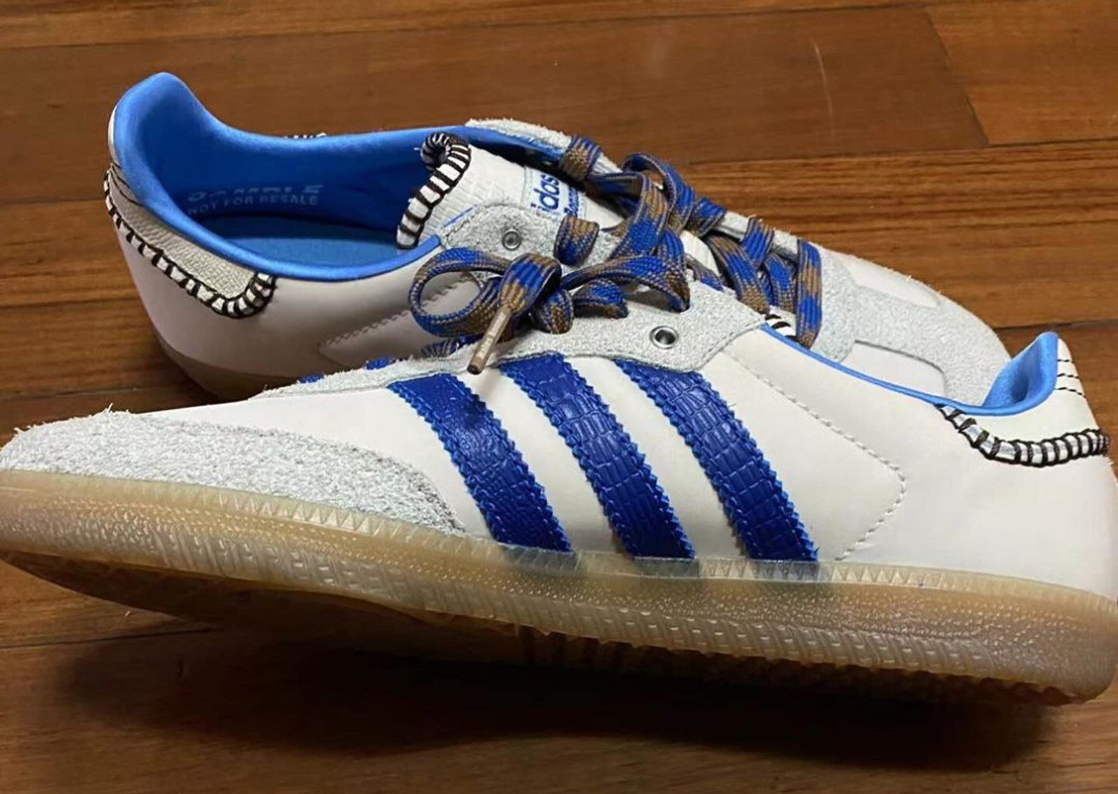 Wales Bonner x adidas Samba White Royal Blue Medial