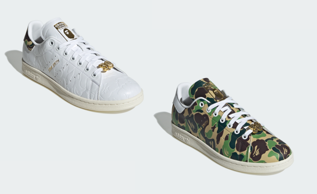 BAPE x adidas Stan Smith Cloud White and Camo