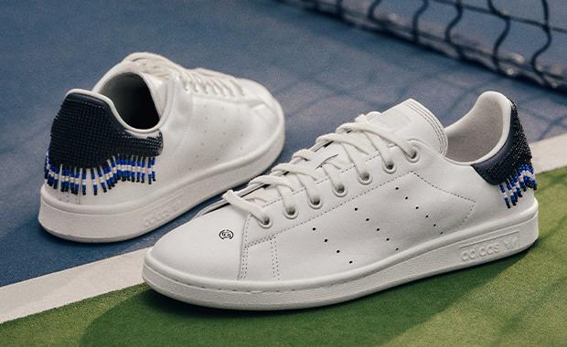 CLOT x adidas Stan Smith Beaded White Navy