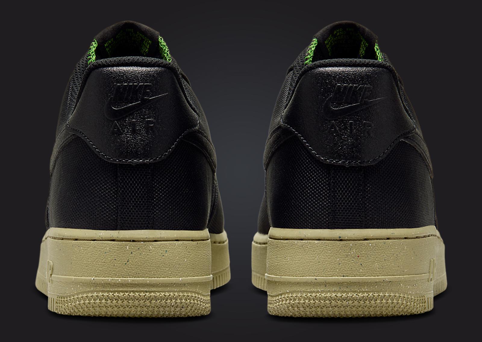 Nike Air Force 1 Low Sustainable Canvas Black Back