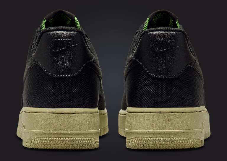 Nike Air Force 1 Low Sustainable Canvas Black Back