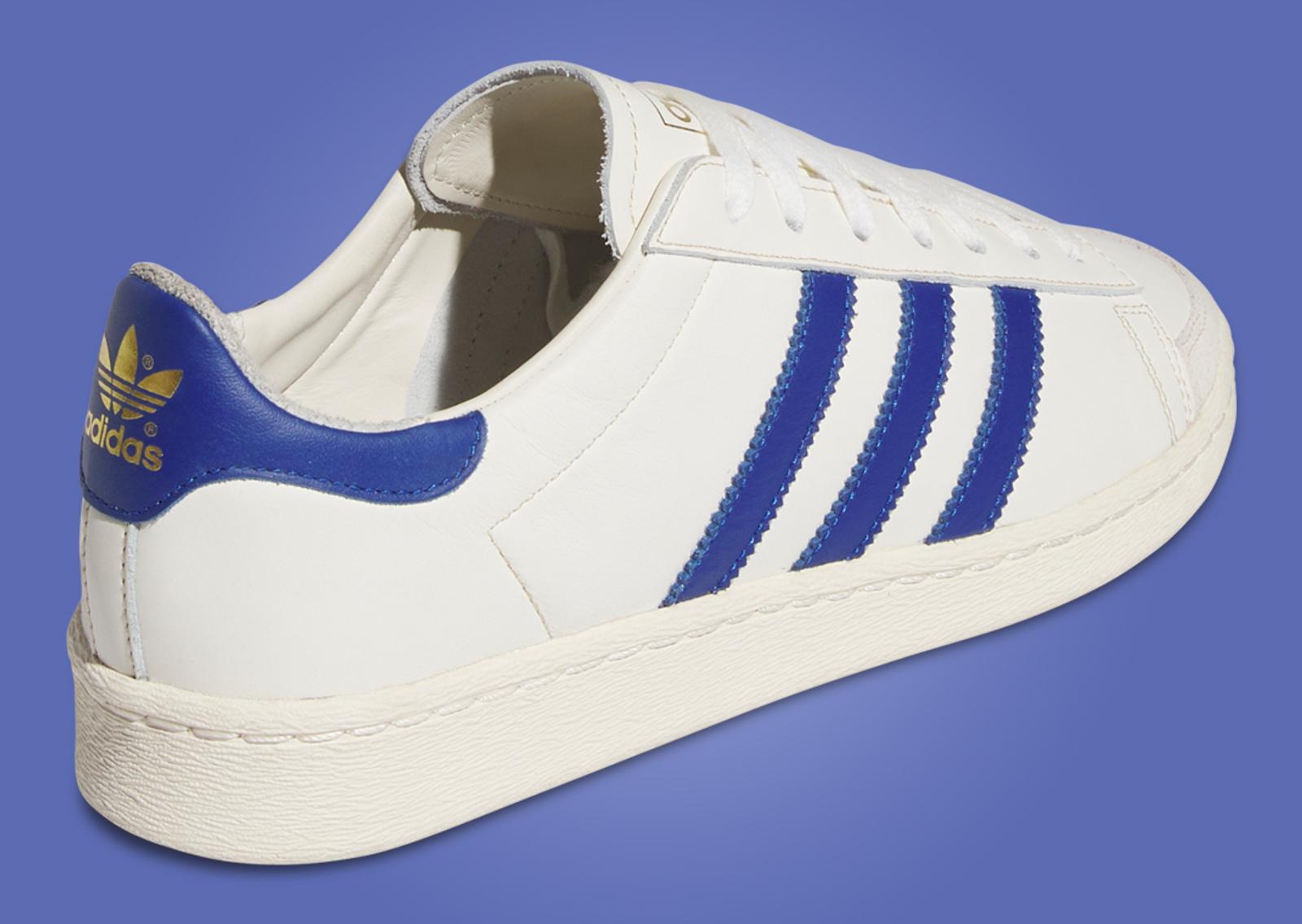 adidas Jabbar Low Off White Collegiate Royal Heel Angle