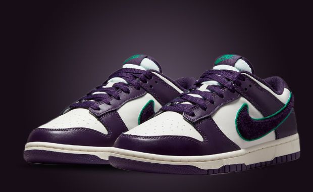 Nike Dunk Low Chenille Swoosh Grand Purple - DQ7683-100 Raffles