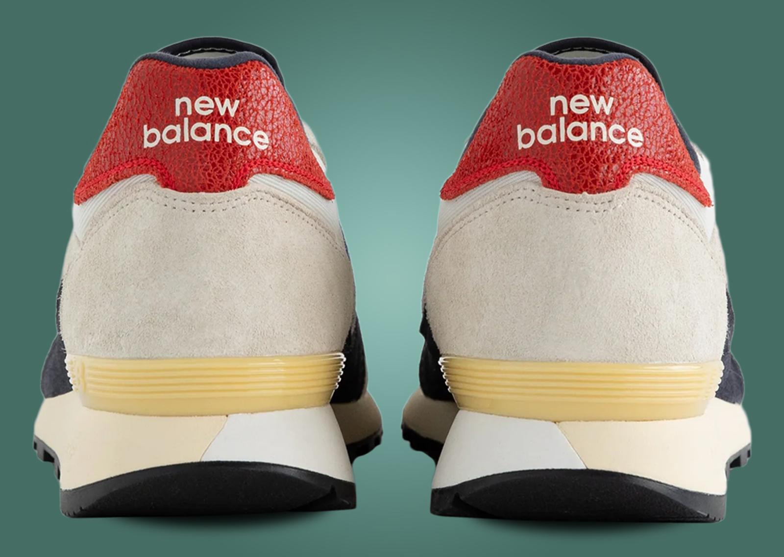 Aime Leon Dore x New Balance 475 White Red Navy Heel