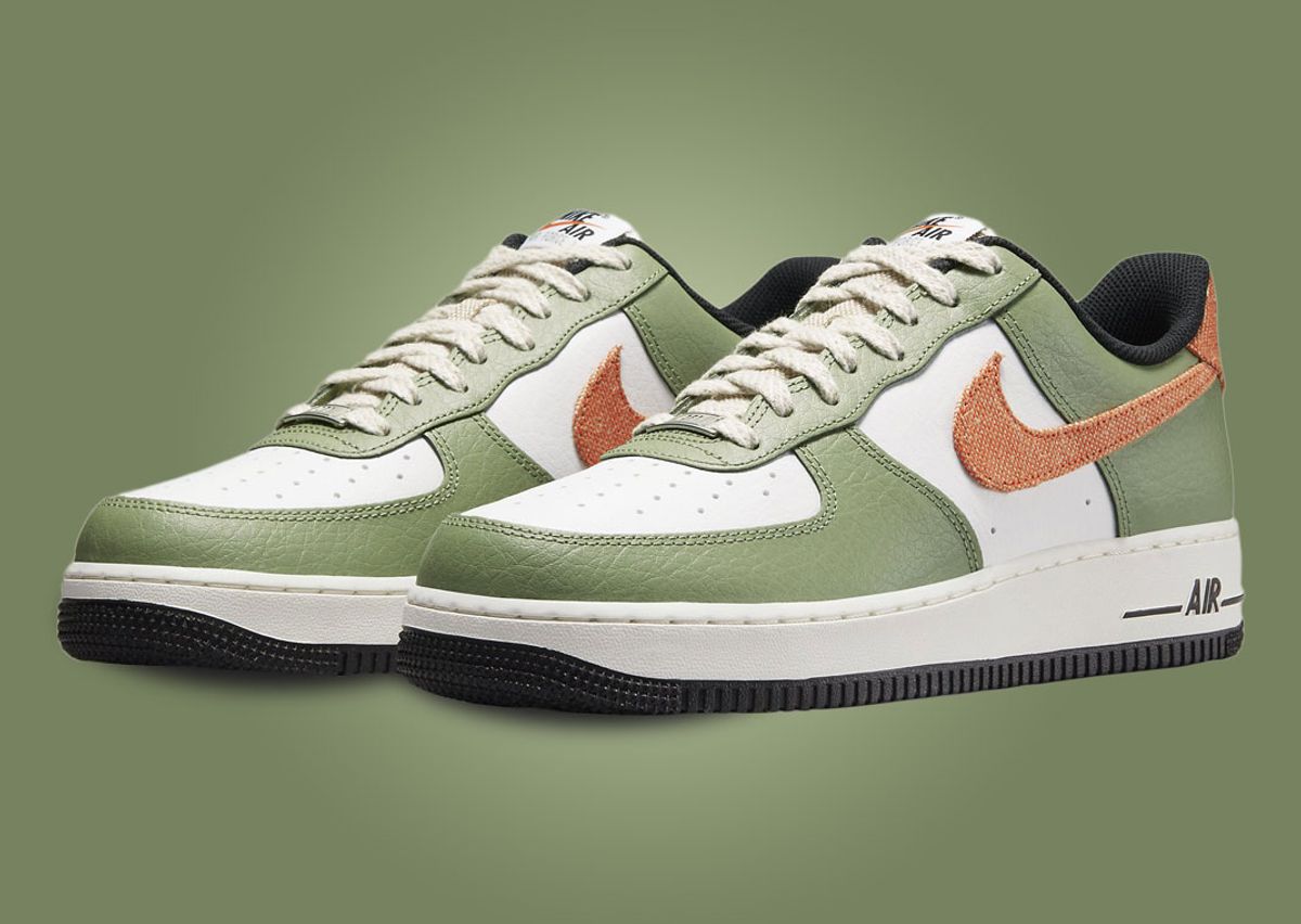 Nike Air Force 1 Low Oil Green Safety Orange