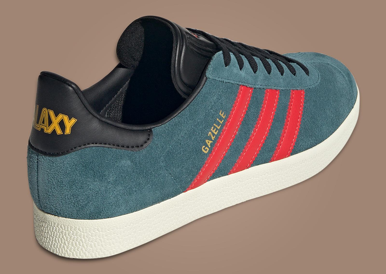 MLS x adidas Gazelle LA Galaxy Heel Angle