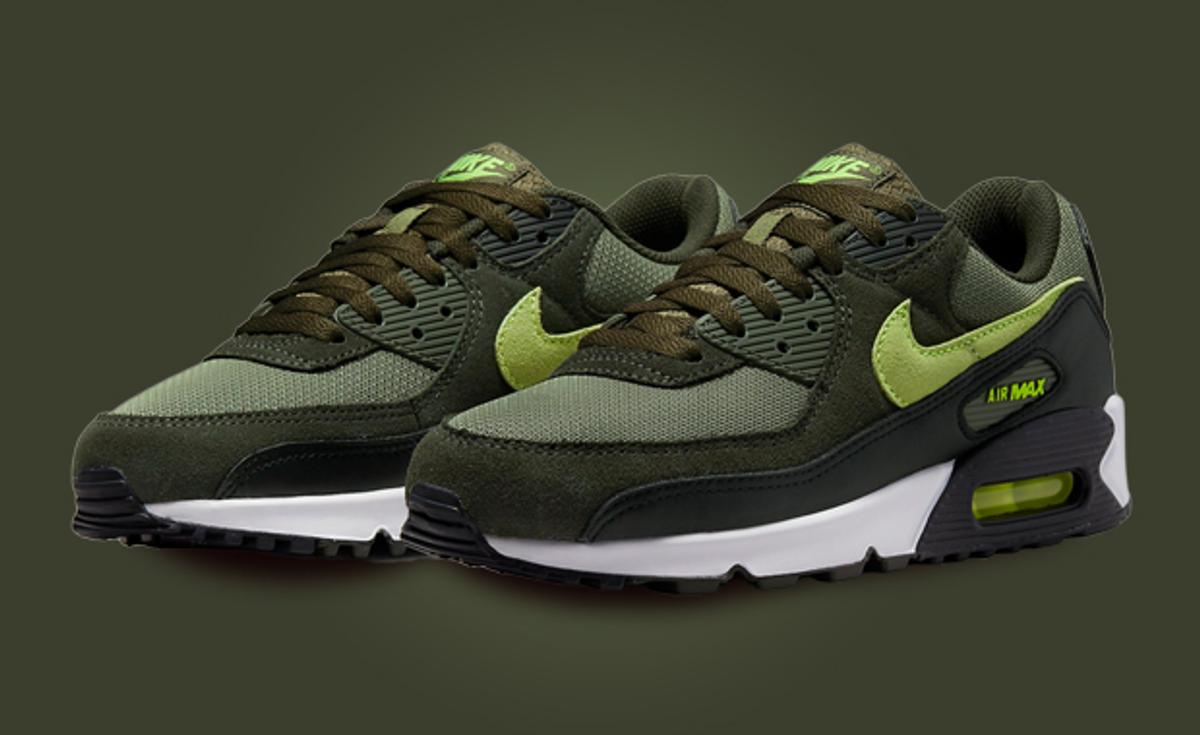 Lush Green Hues Flourish On The Nike Air Max 90 Medium Olive Volt