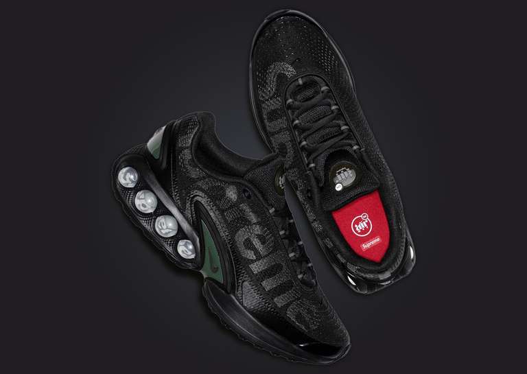Supreme x Nike Air Max DN Black Lateral and Top