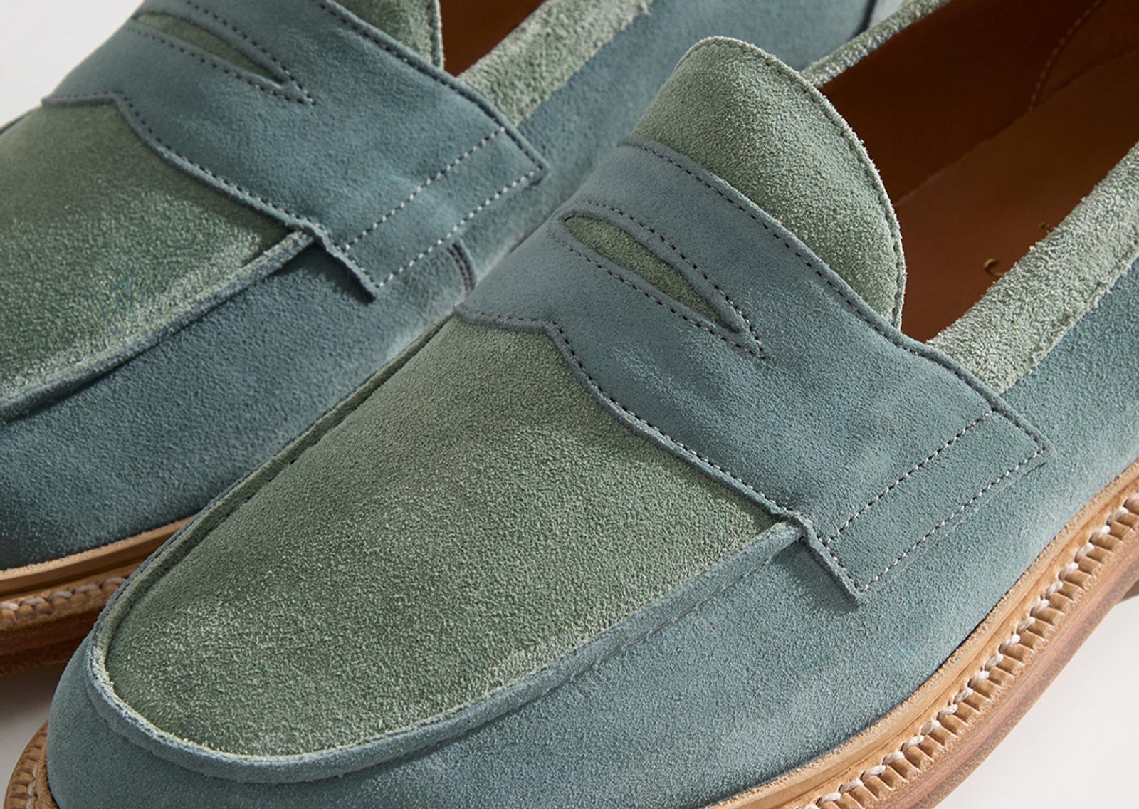 Kith x Blackstock & Weber Ellis Penny Loafer Green Detail