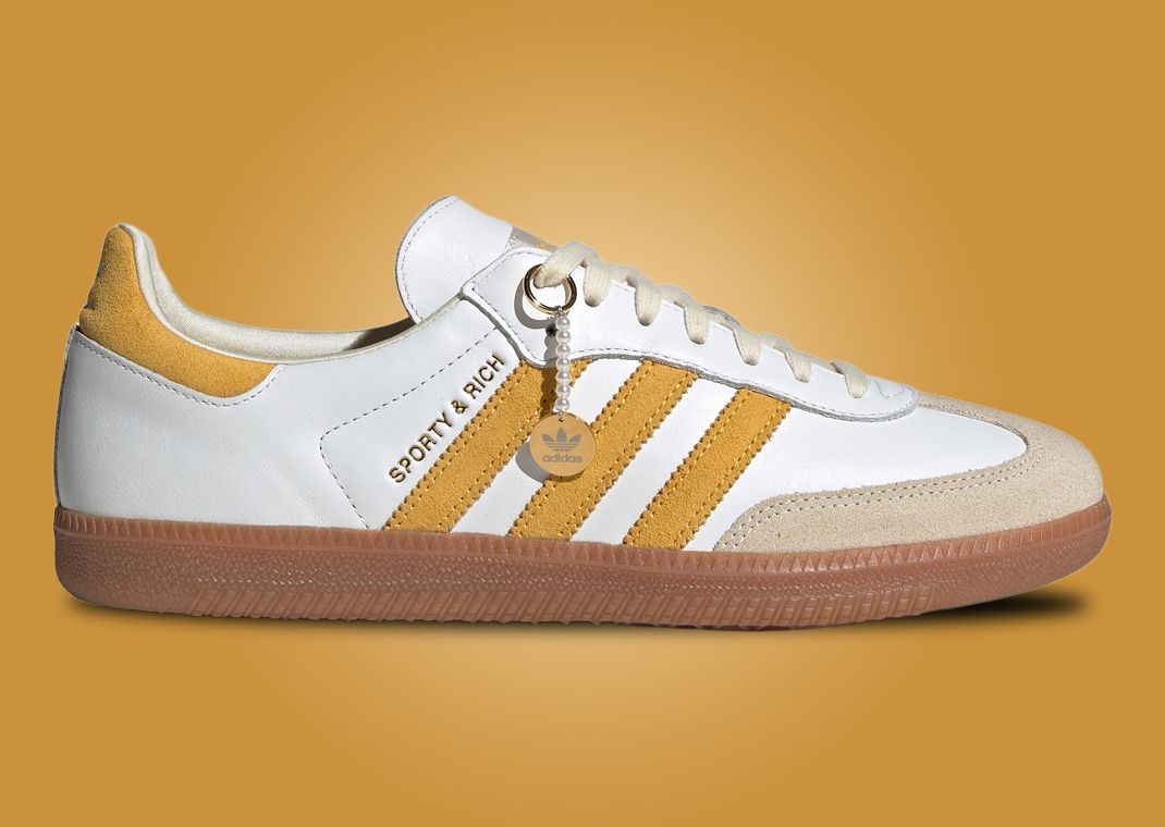 The Sporty & Rich adidas Samba White Bold Gold Releases November 2023