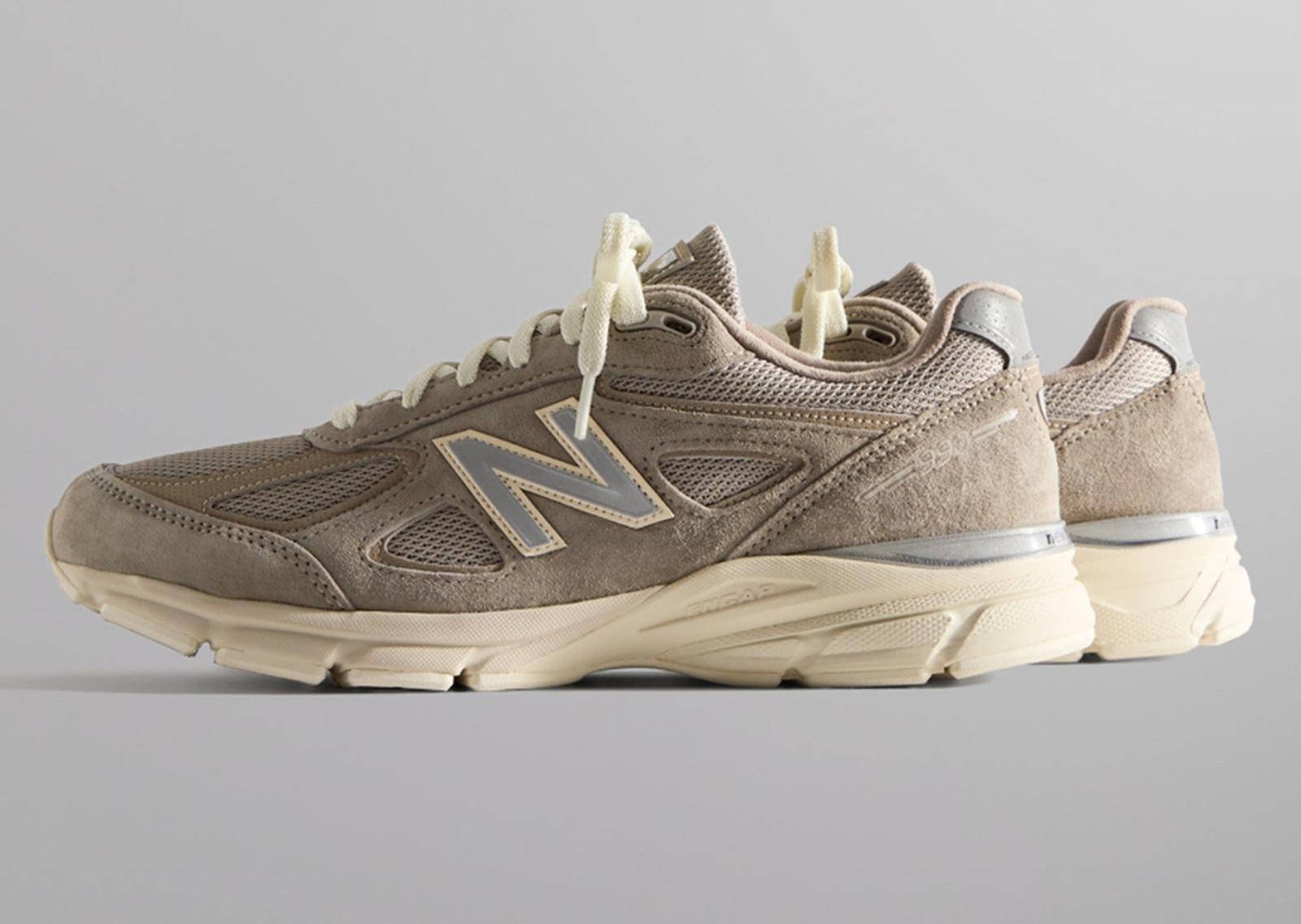 Kith x New Balance 990v4 Made in USA Moonrock Lateral Left