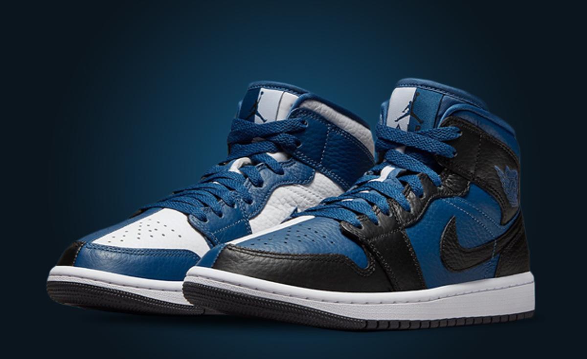 Another Split Air Jordan 1 Mid SE Appears In French Blue, Black, And White
