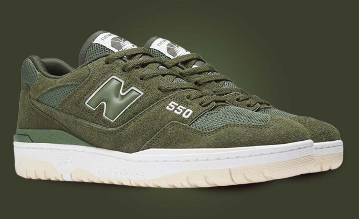New Balance Adds a 550 Olive to Its Premium Suede Collection