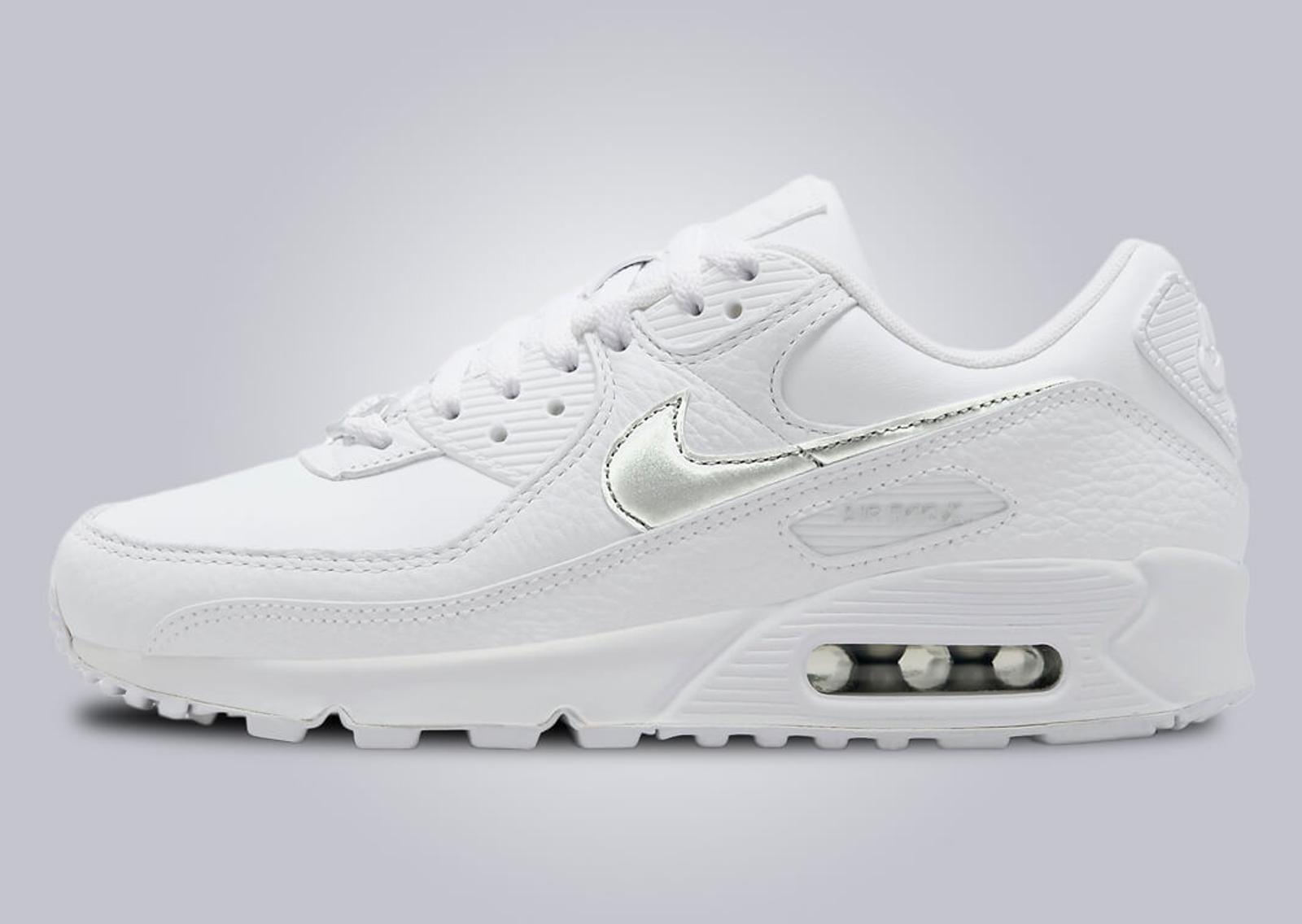 Nike Air Max 90 Liquid Metal White (W) Lateral