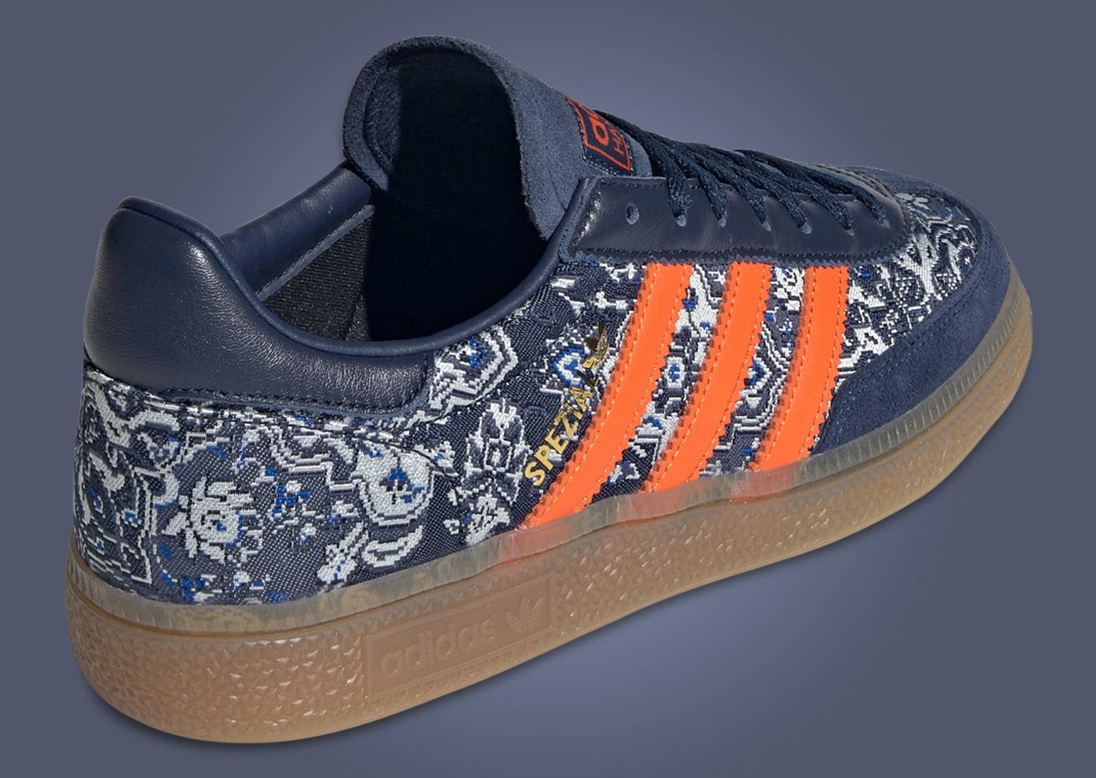 adidas Handball Spezial Ornate Carpet Night Indigo (W) Heel Angle