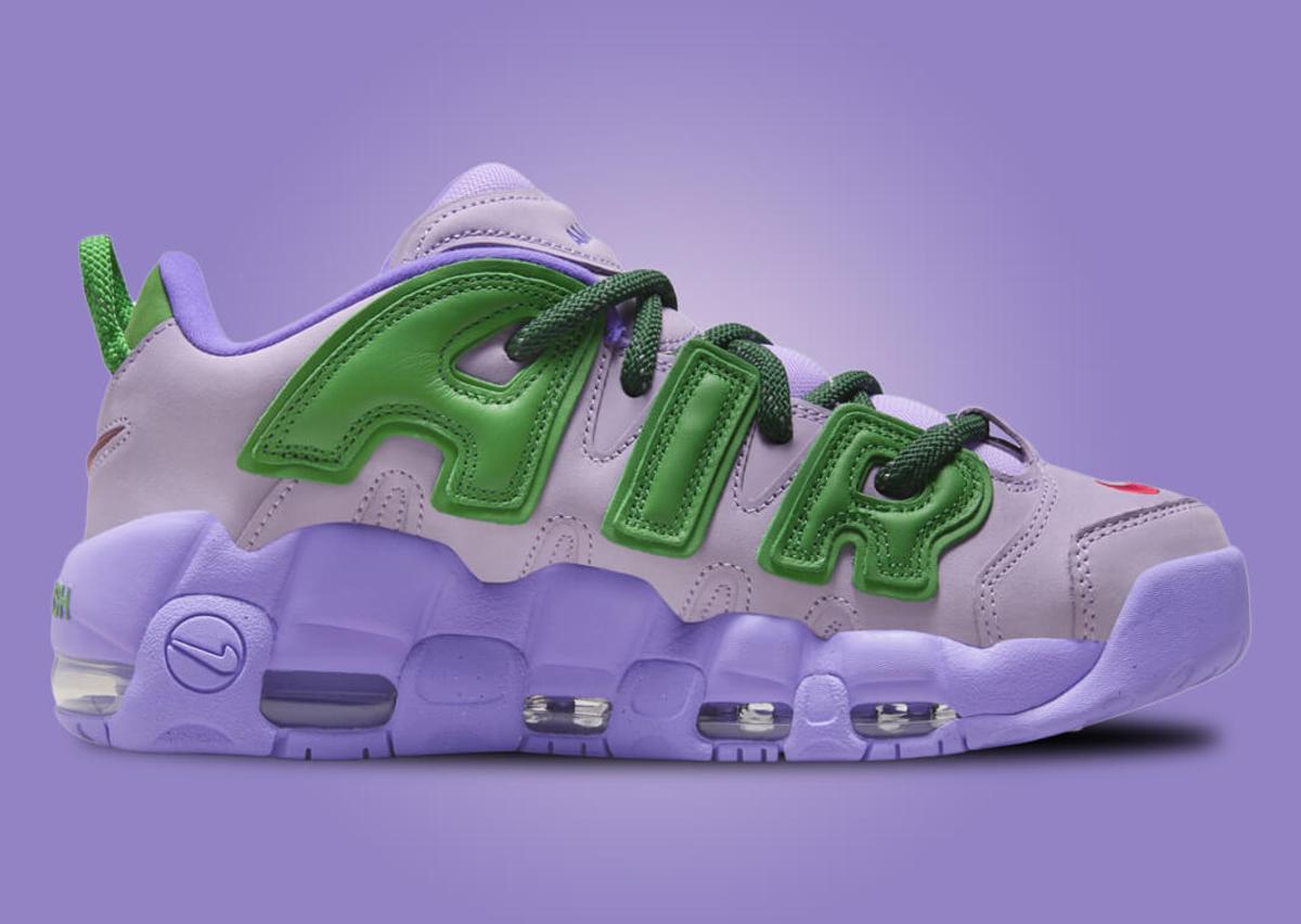 On Foot Look at the AMBUSH x Nike Air More Uptempo Low Lilac releasing  Holiday 2023. 🌲
