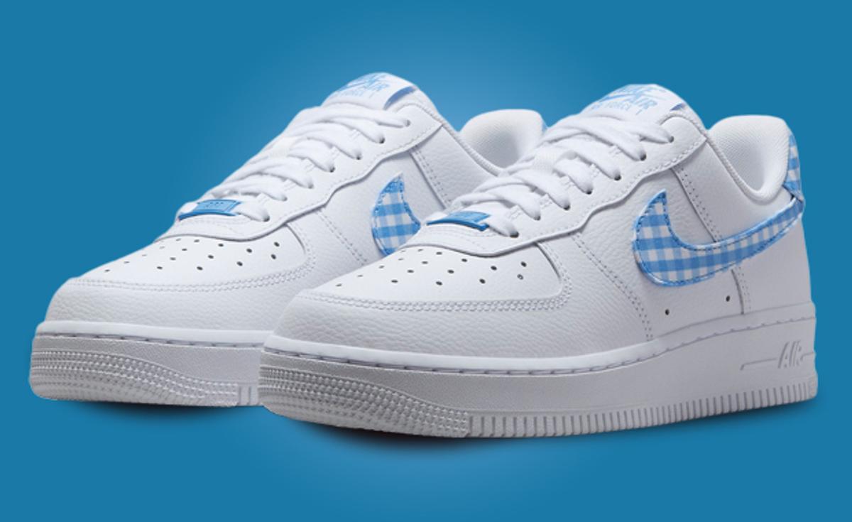 The Nike Air Force 1 Low Gingham White University Blue Will Be Exclusive To The Ladies