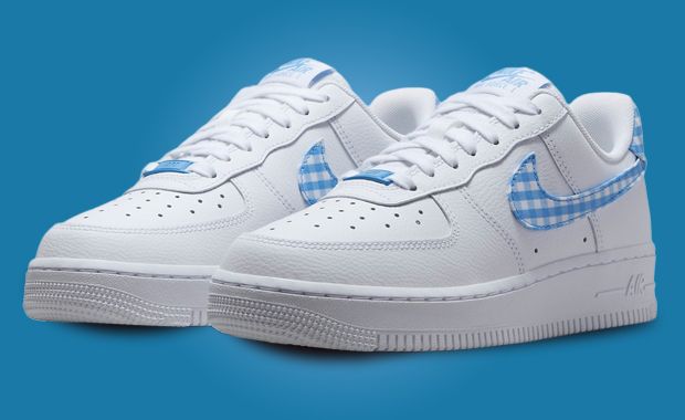 Nike air force 1 blue check Clearance