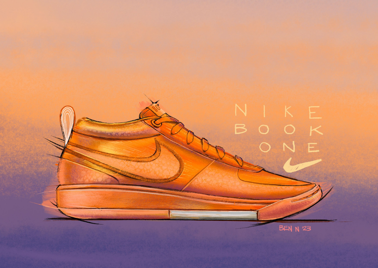 Nike Book 1 Clay Orange Original Sketch 2