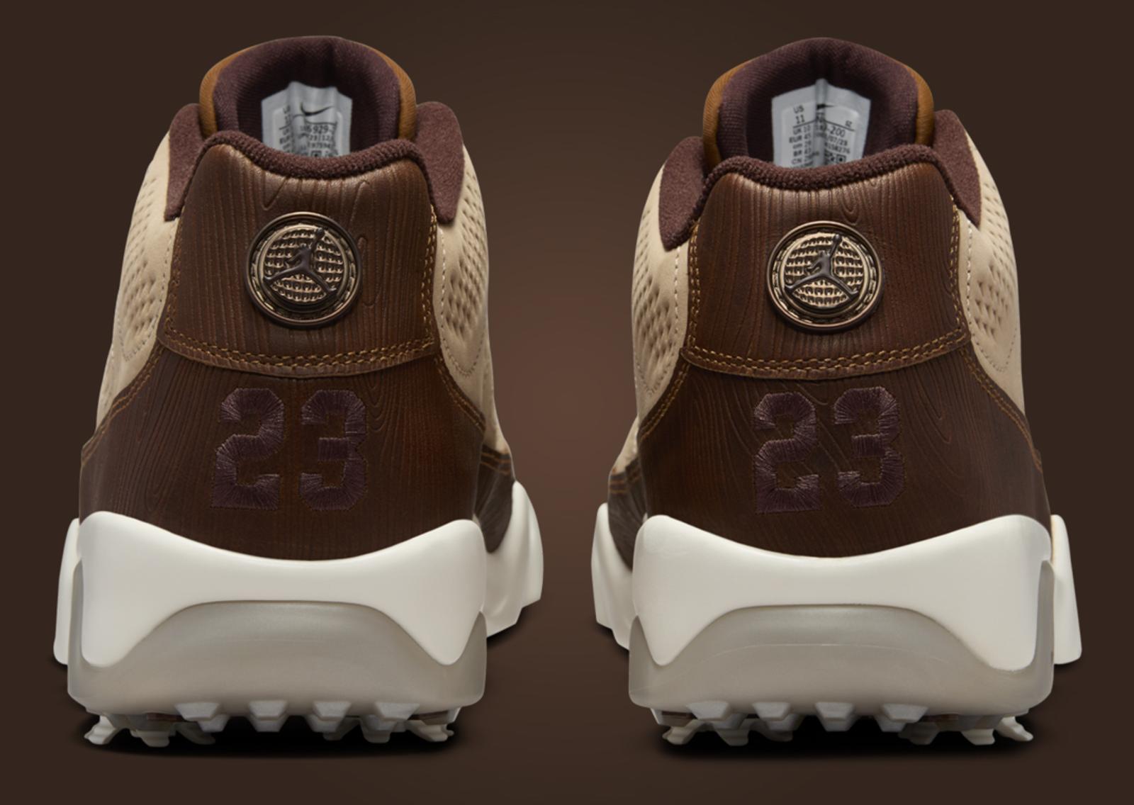 Air Jordan 9 Golf Woodgrain Heel