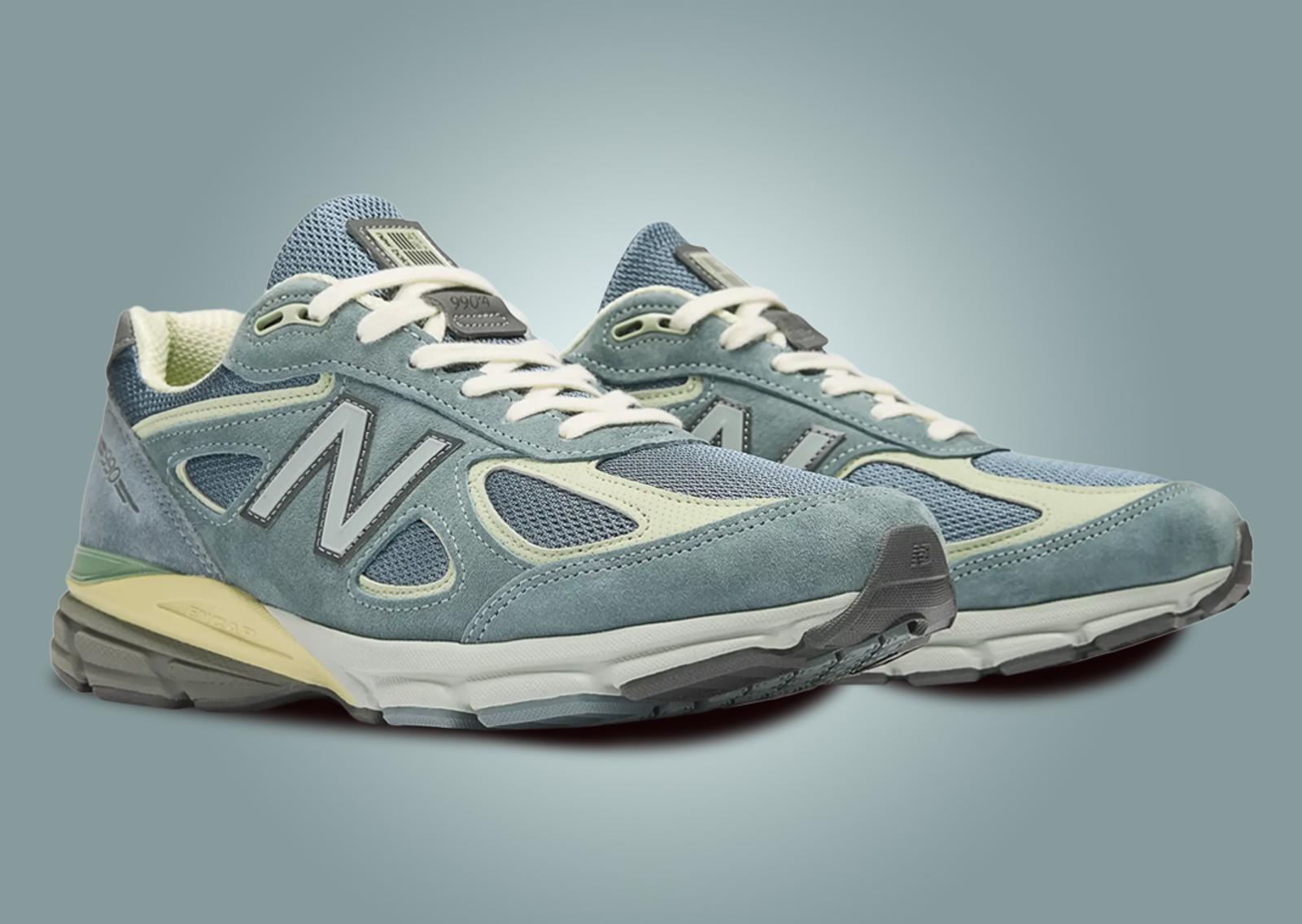 Auralee x New Balance 990v4 Made in USA Blue Angle