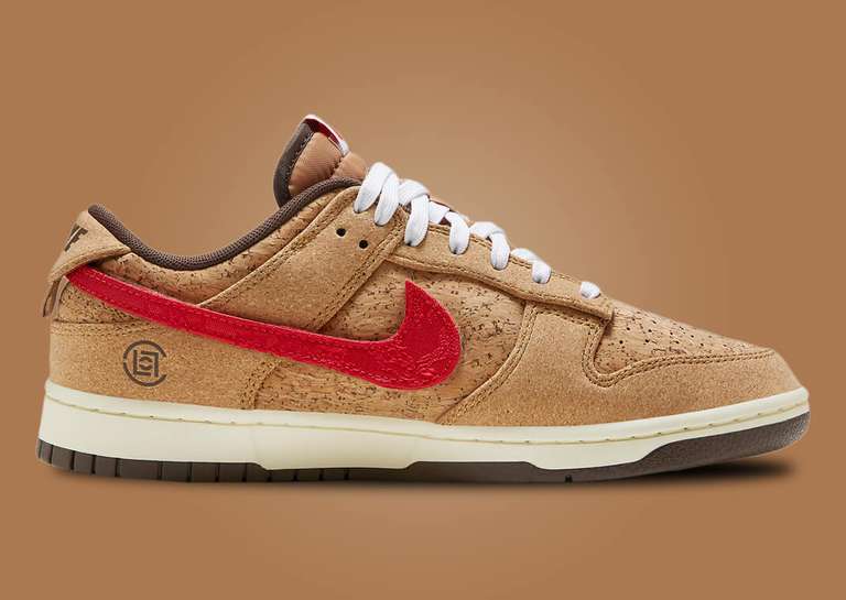 CLOT x Nike Dunk Low SP Flax Lateral Medial