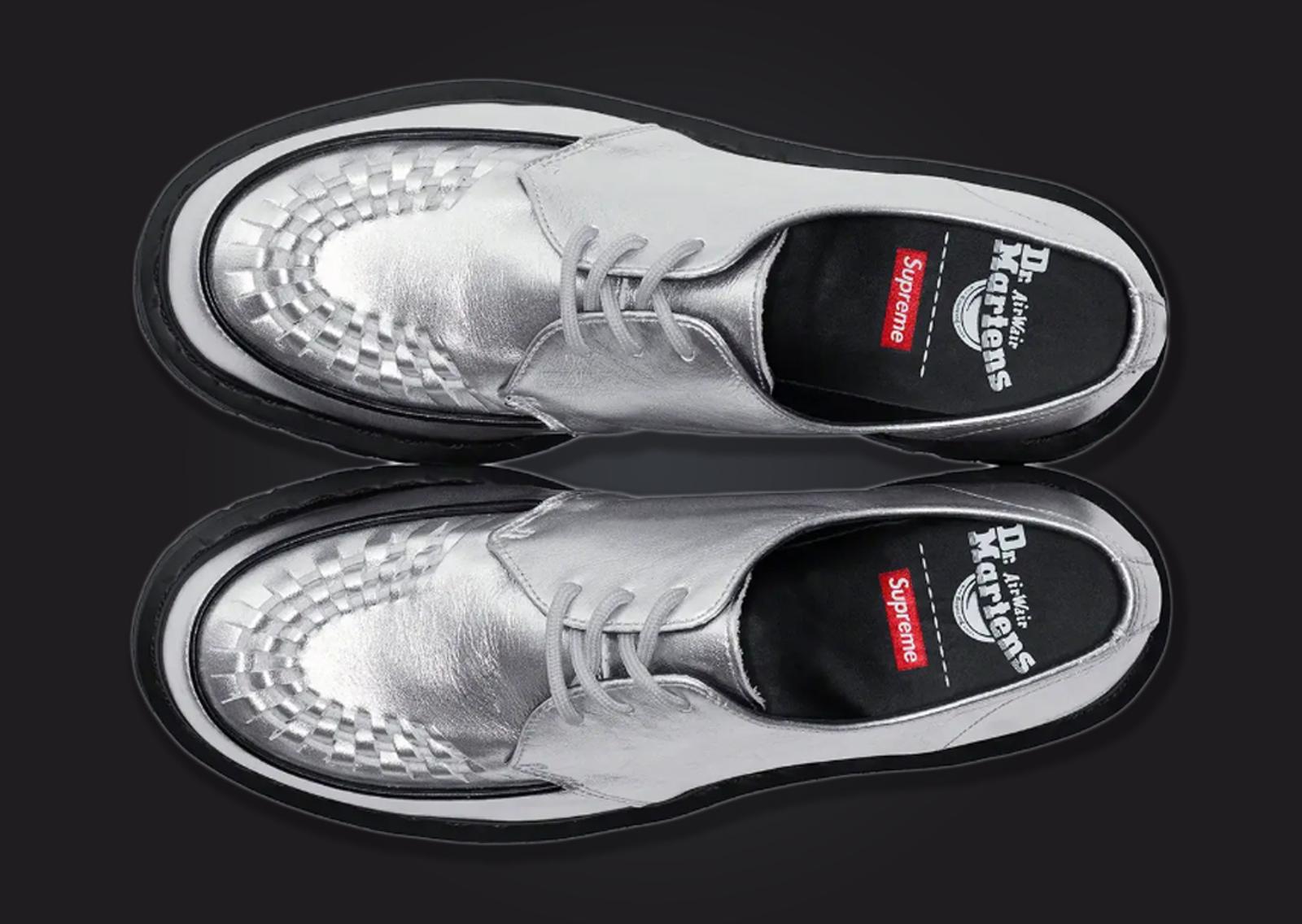 Supreme x Dr. Martens Ramsey Creeper Metallic Silver Top