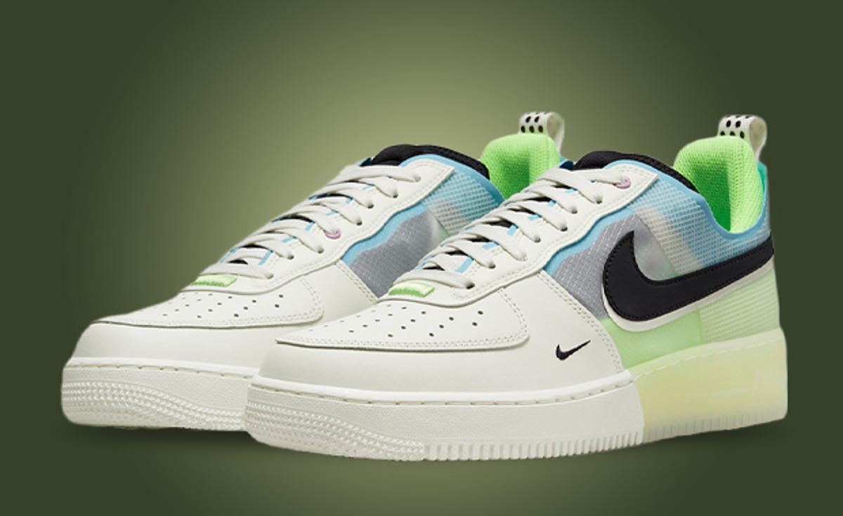 Ghost Green And Blue Chill Accent This Nike Air Force 1 React