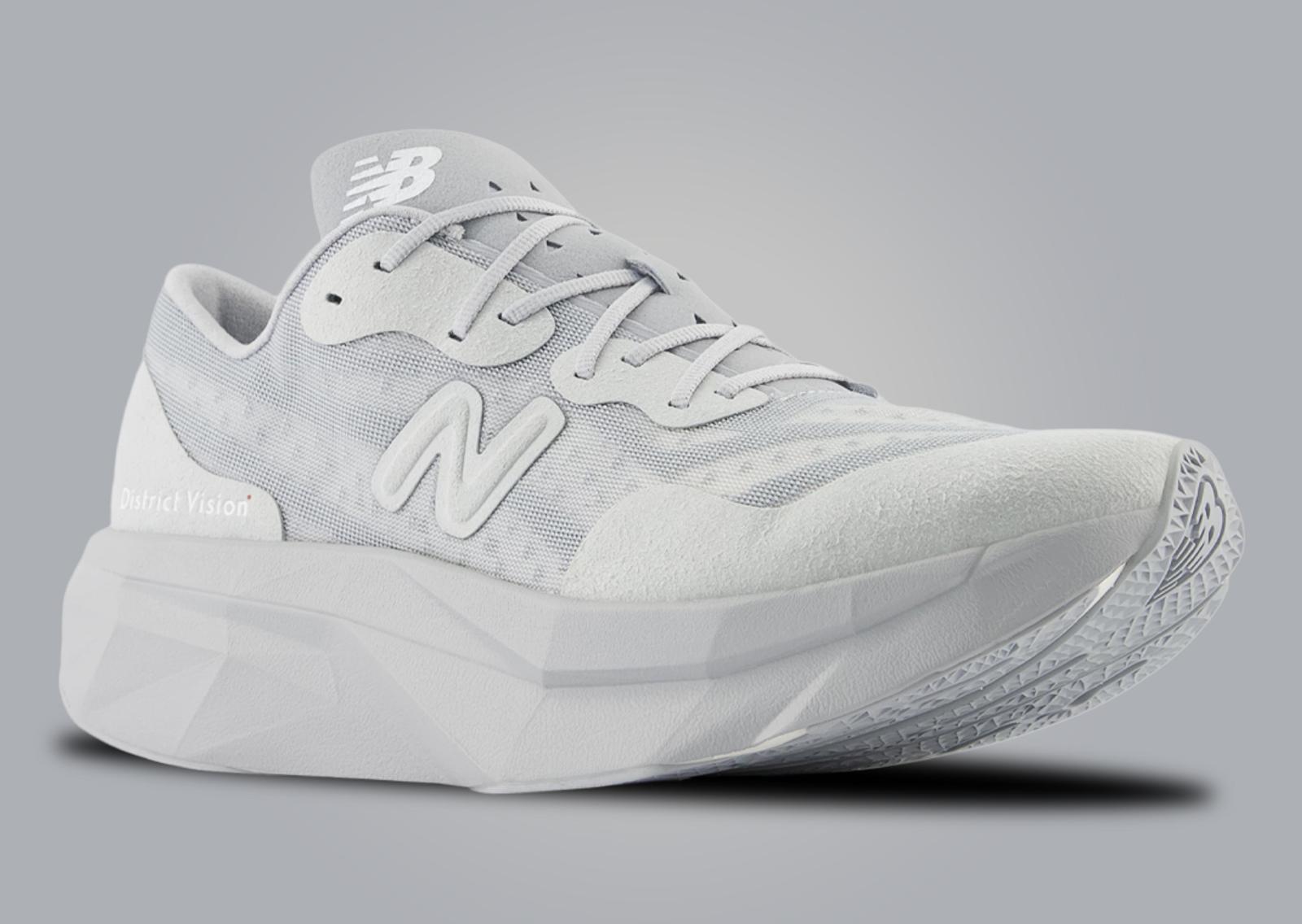 District Vision x New Balance FuelCell Supercomp Elite v4 Grey Angle