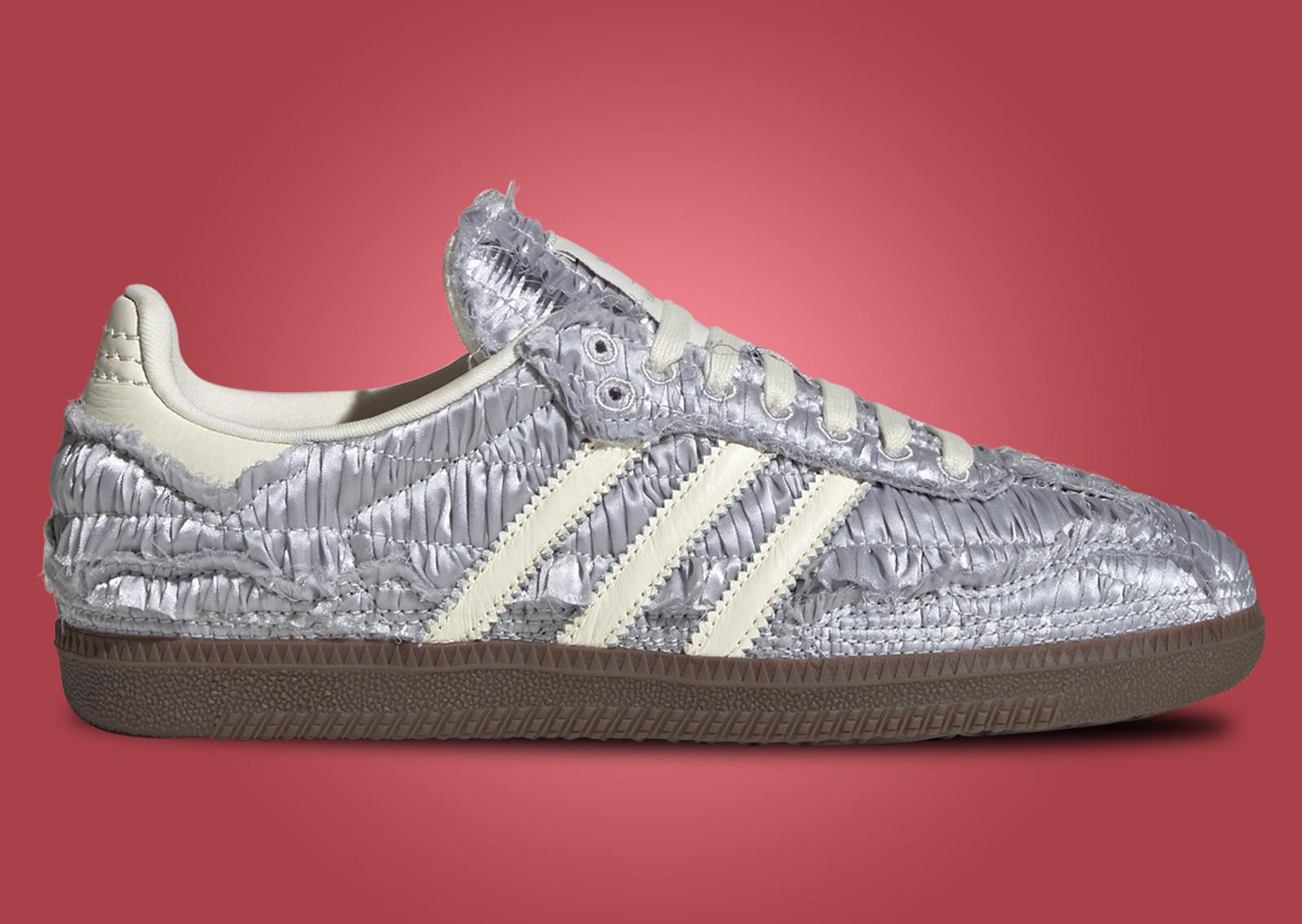 Caroline Hu x adidas Samba OG Silver Metallic (W) Lateral