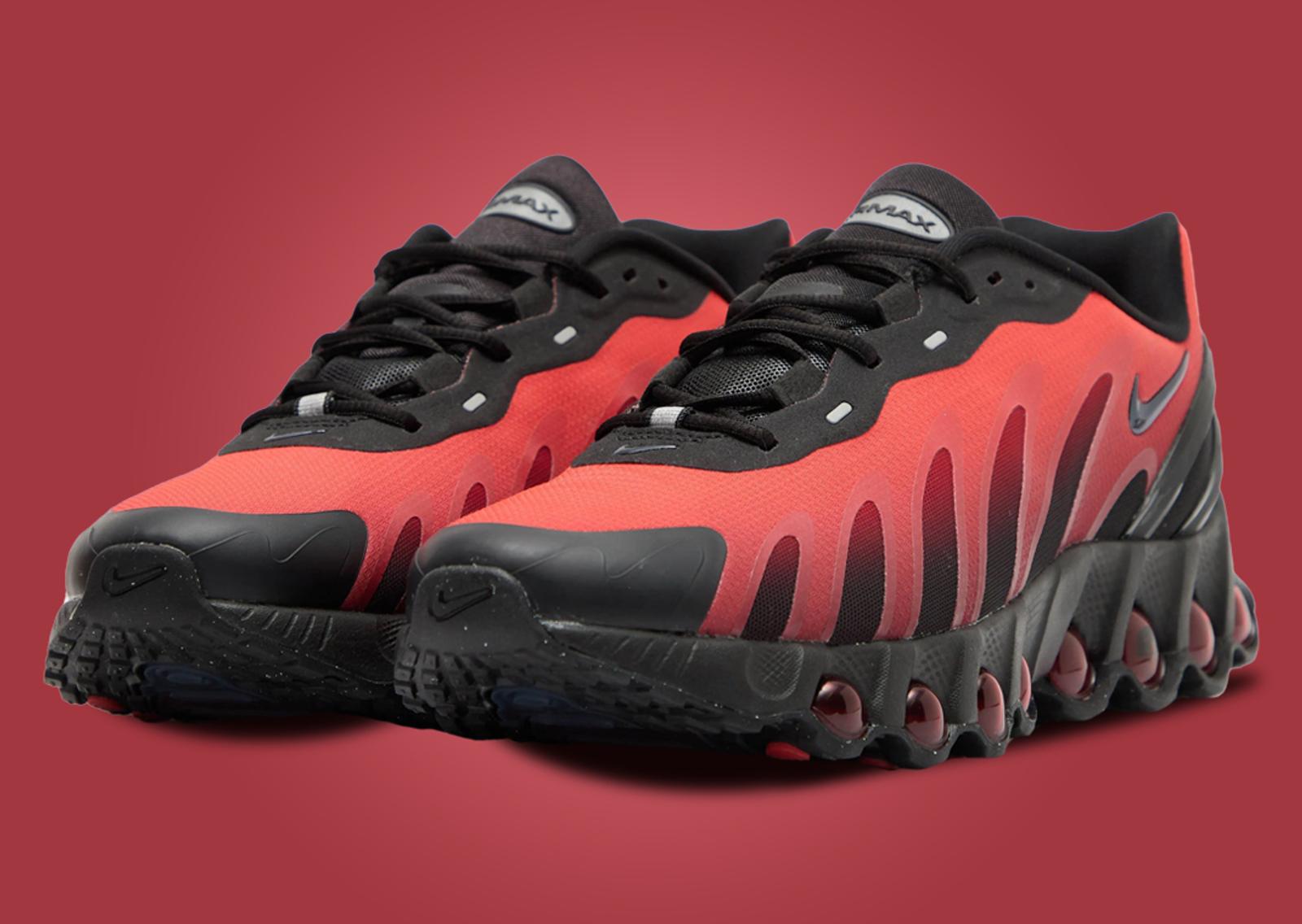 Nike Air Max DN8 Black Bright Crimson Angle