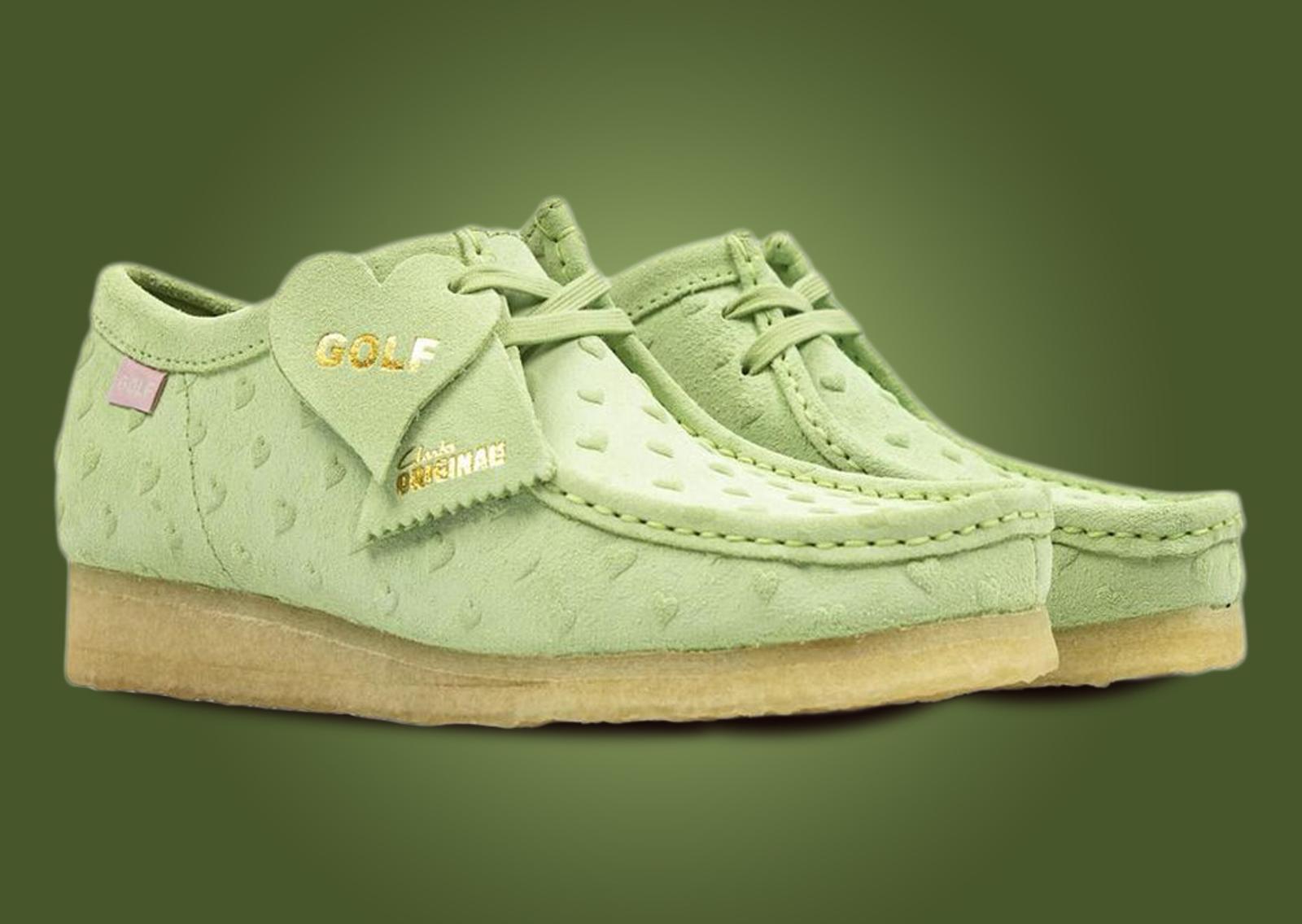 Golf Wang x Clarks Originals Wallabee Green Angle