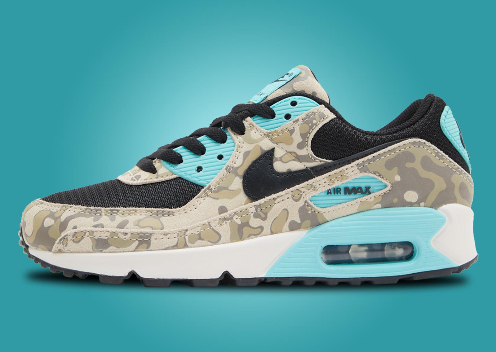 Nike Air Max 90 Camo Aurora Green Lateral