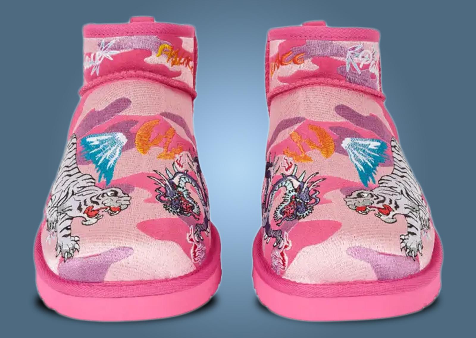 Palace x UGG Mini Boot Pink Camo Toe