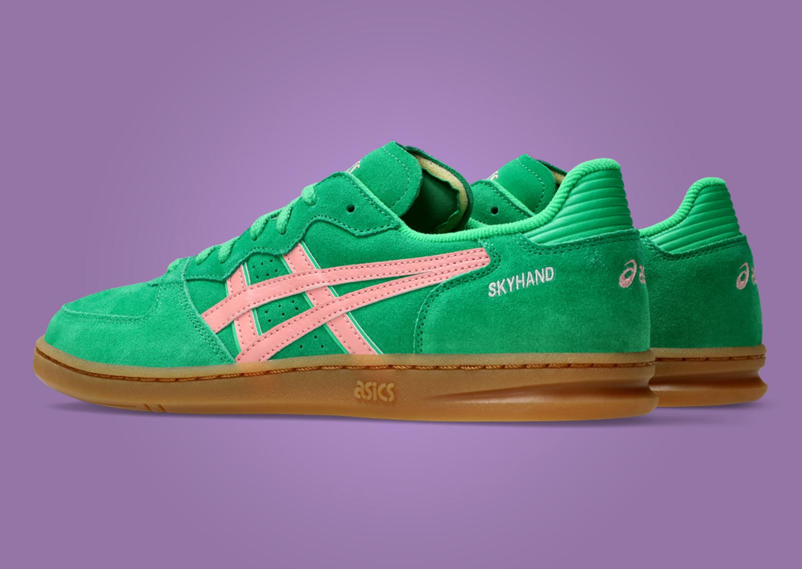 Asics Skyhand OG Cilantro Grapefruit Heel Angle