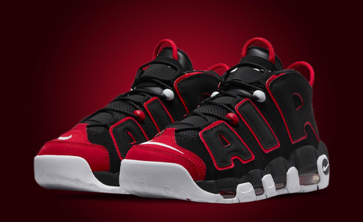 A Red Toe Adorns This Nike Air More Uptempo