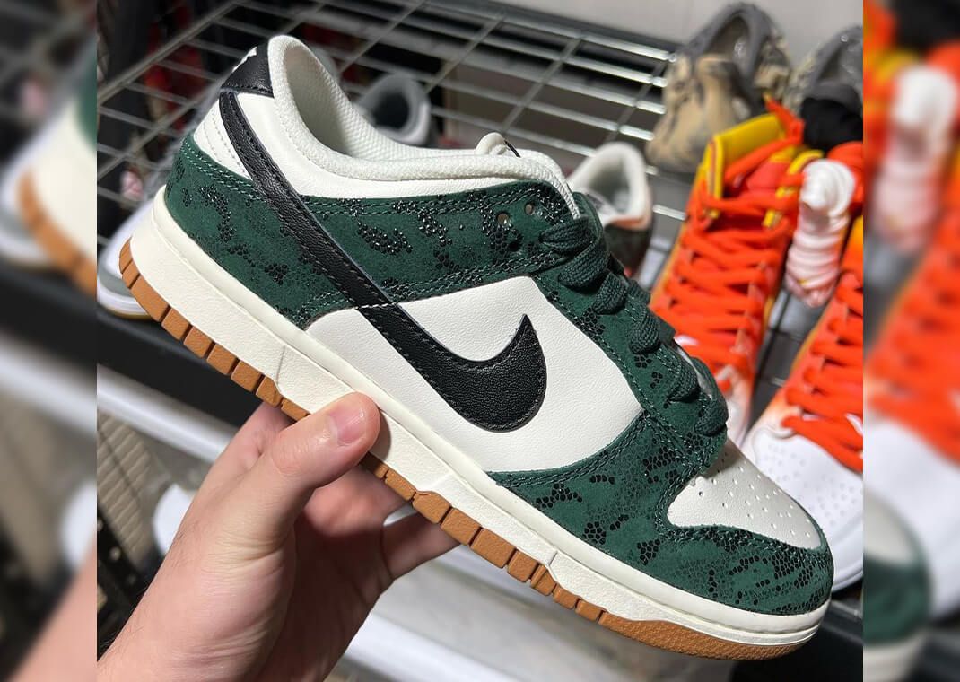 The Nike Dunk Low Green Snakeskin Releases October 17