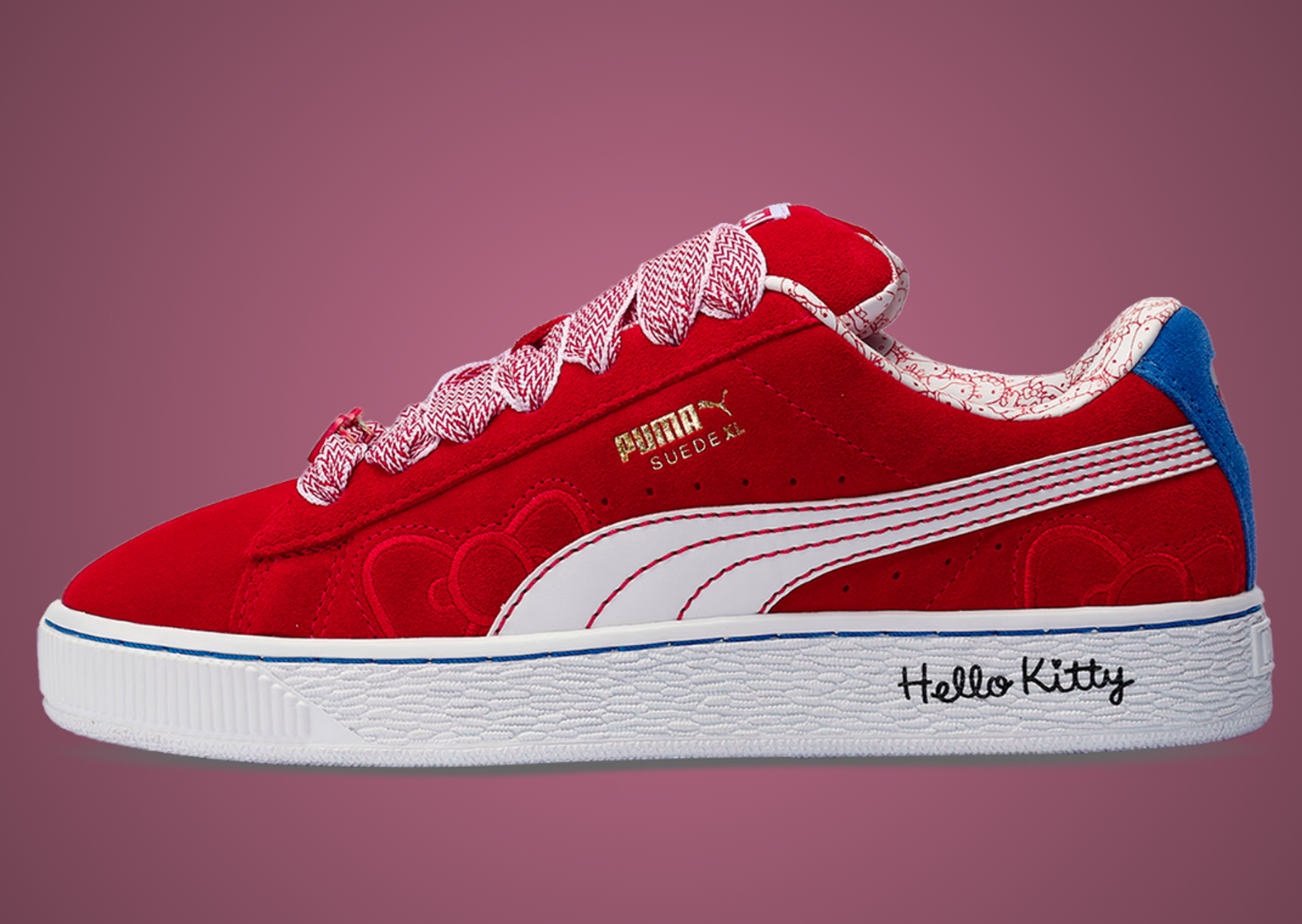 Hello Kitty x Puma Suede XL Red Bow (W) Lateral