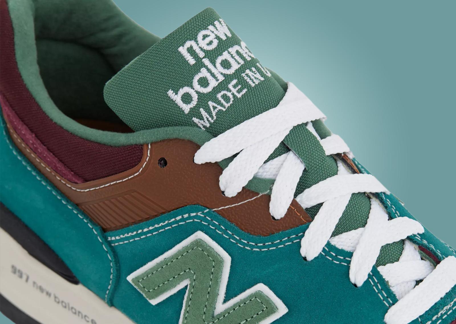 New Balance 997 Made in USA Vintage Teal Detail