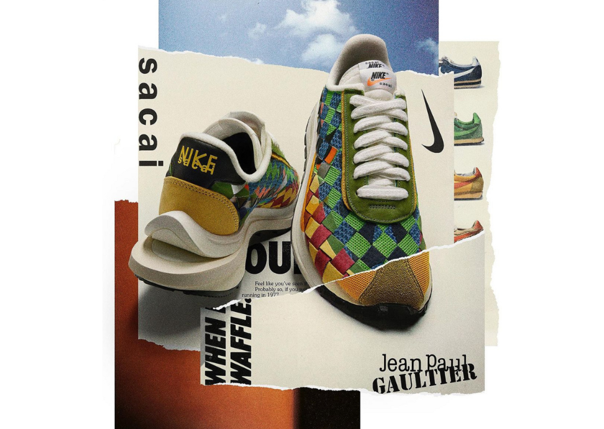 Jean Paul Gaultier x sacai x Nike LDVaporwaffle Mix Green Gusto