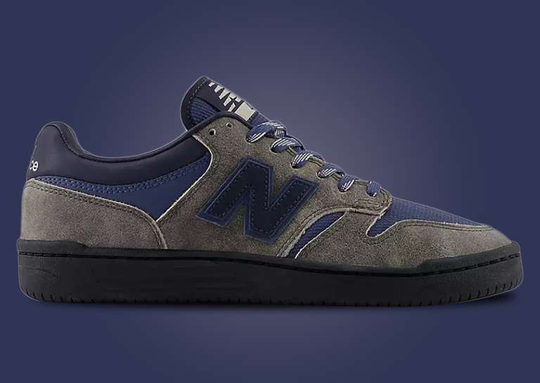 New Balance Numeric 480 Trail Grey Navy Lateral