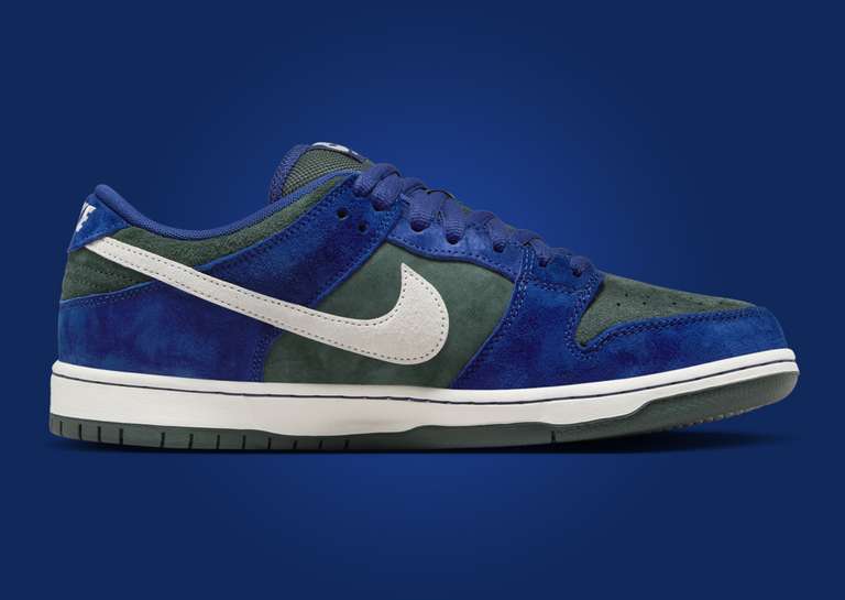 Nike SB Dunk Low Deep Royal Blue Vintage Green Medial