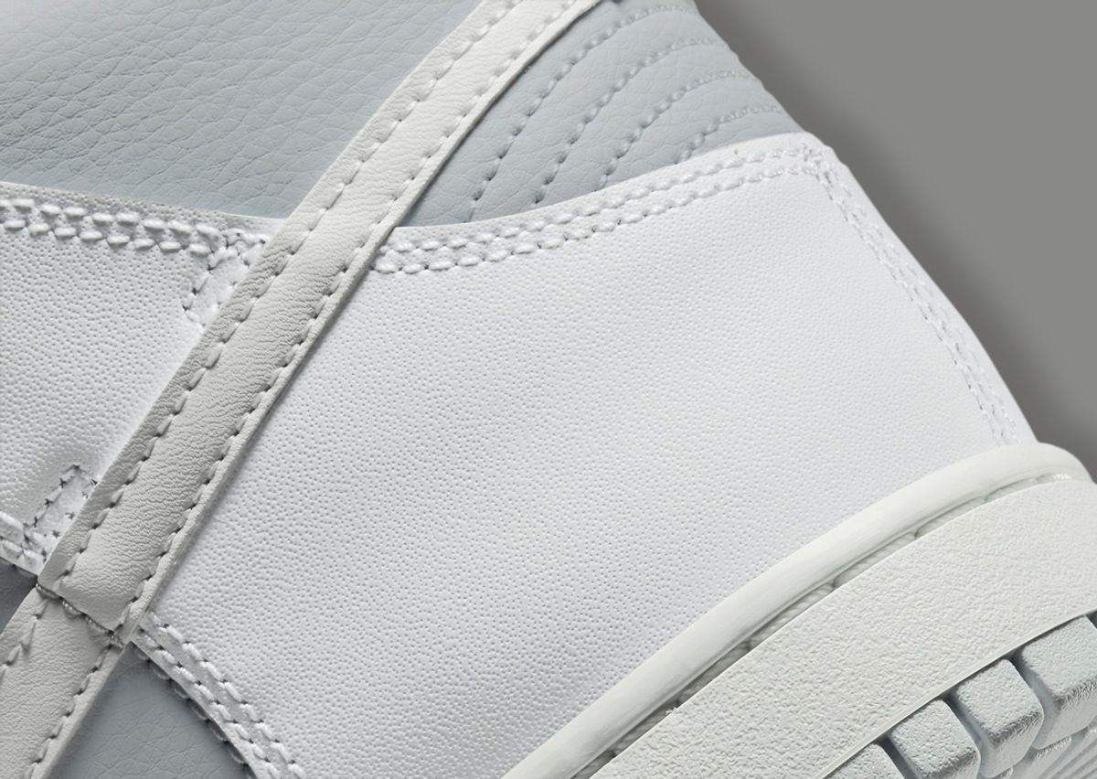 Nike's Dunk High Suits Up In Summit White And Pure Platinum Leather