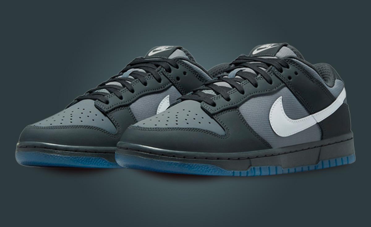 The Nike Dunk Low Anthracite Features Reflective Swooshes