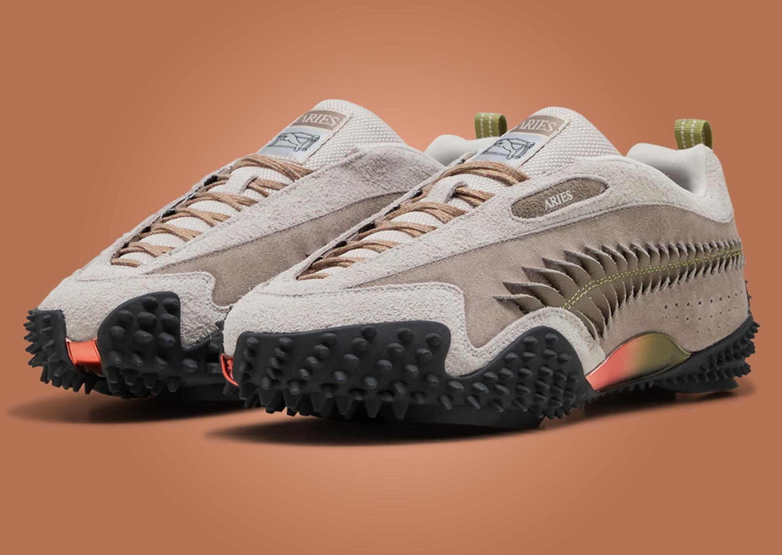 Aries x Puma Mostro Suede Tan Angle