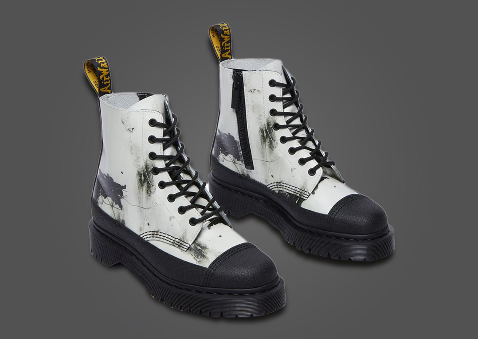 Nine Inch Nails x Dr. Martens 1460 8-Eye Boot The Downward Spiral Angle Laced