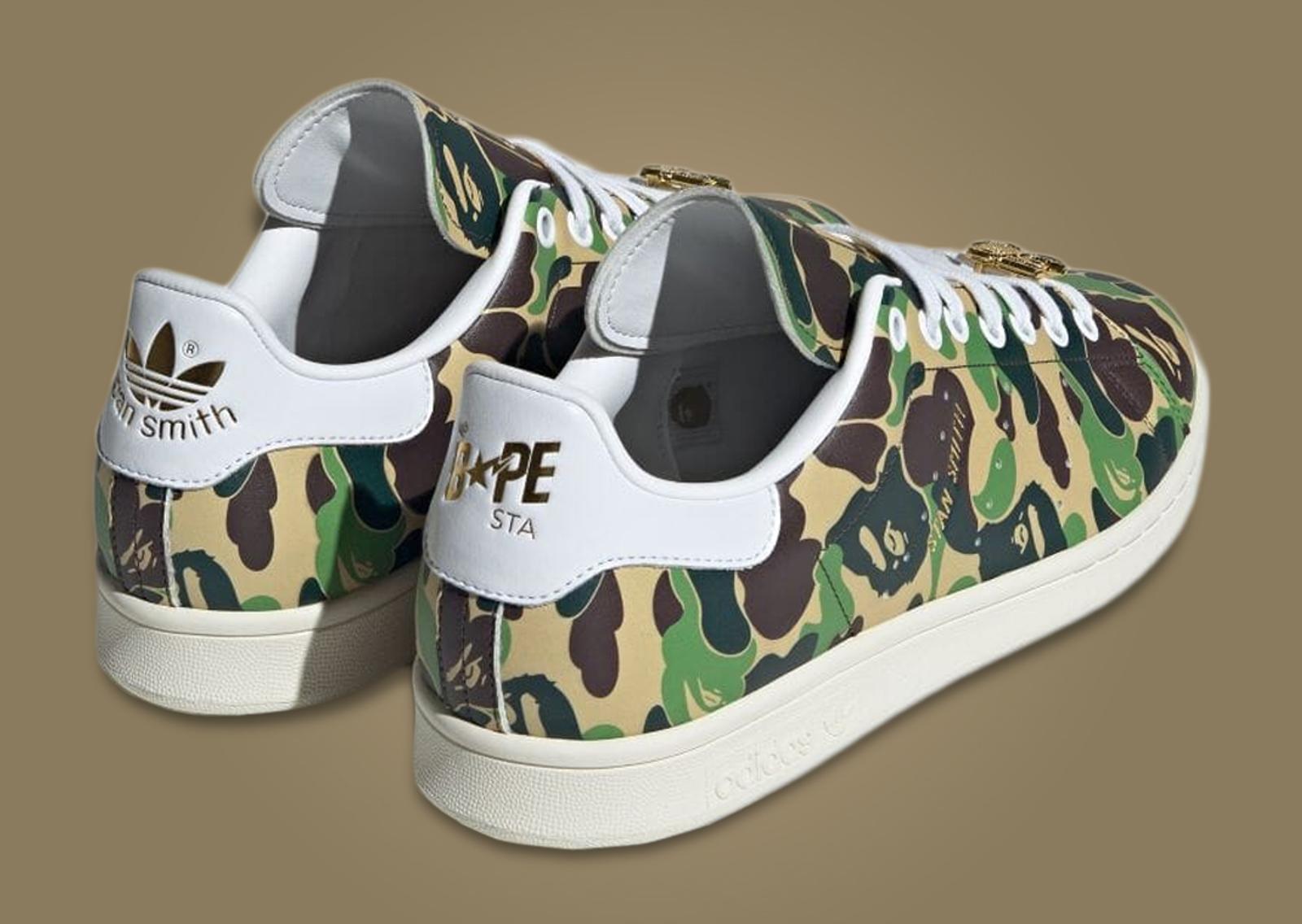 BAPE x adidas Stan Smith Heel Angle